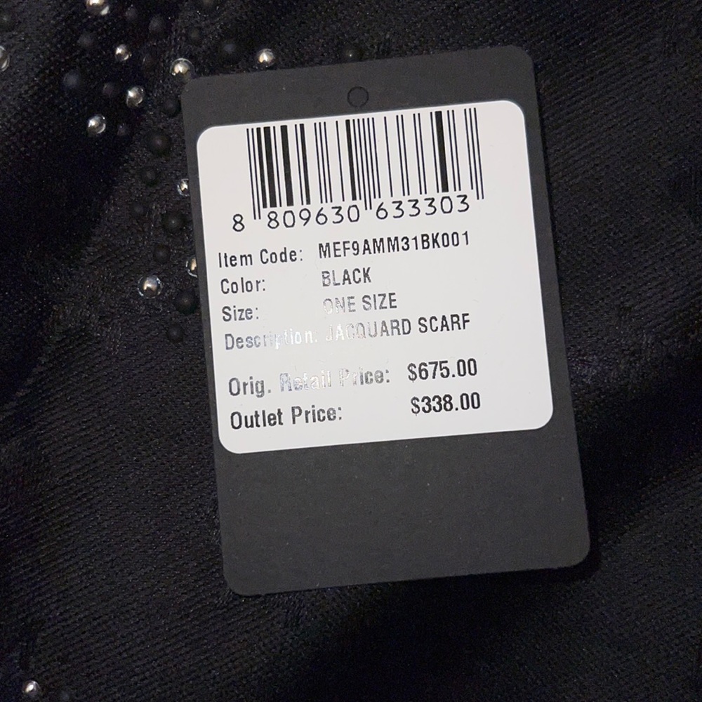 Mcm black large scarf